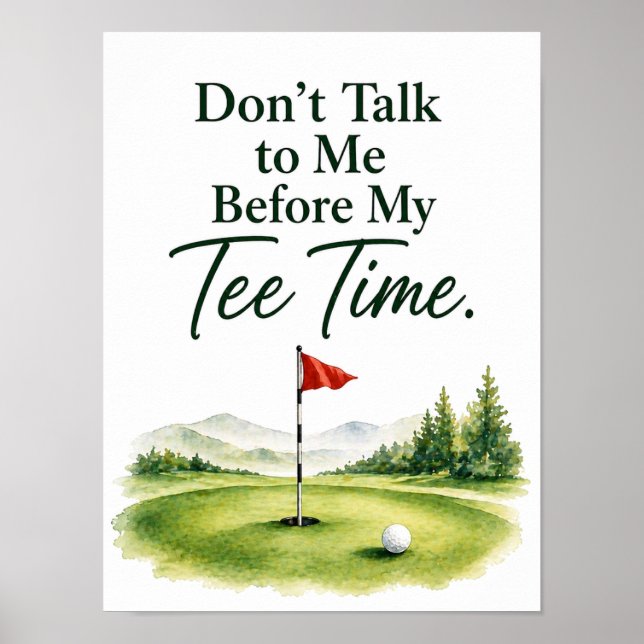 Póster Dicho divertido de golf para golfistas (Frente)
