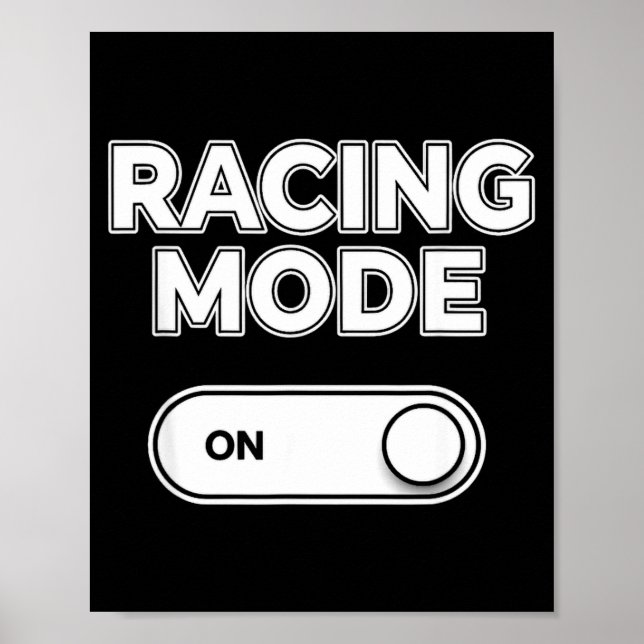 Póster Dicho divertido de modo de carrera con interruptor (Frente)