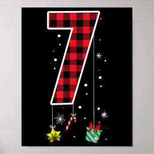 Póster Dicho divertido del meme número 7 Navidad 6 7 Seis