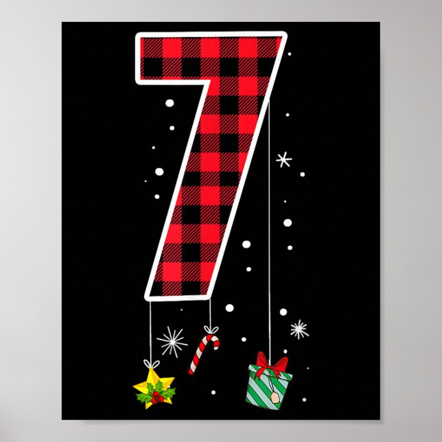 Póster Dicho divertido del meme número 7 Navidad 6 7 Seis (Frente)