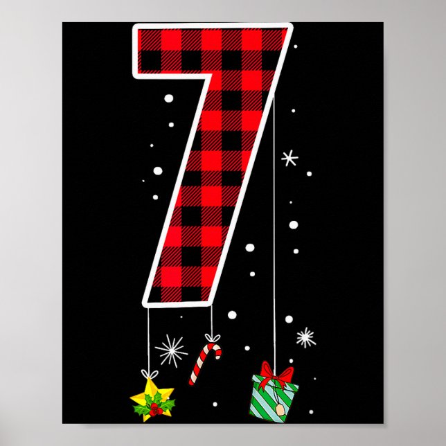 Póster Dicho divertido del meme número 7 Navidad 6 7 Seis (Frente)
