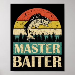 Póster Dicho Divertido-maestro Cebador Pesca Pescadores H