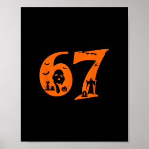 Póster Dicho divertido meme número 67 6 7 Seis Siete Asus