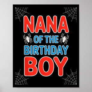 Póster Dicho Divertido Nana Del Niño De Cumpleaños Tema A