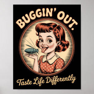 Póster Dicho divertido retro chupador de insectos humor o