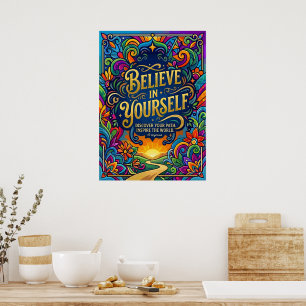 Póster Dicho Motivacional Cree en Ti Mismo