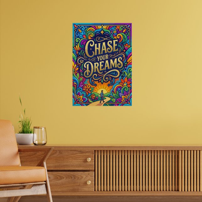 Póster Dicho Motivacional Persigue Tus Sueños (Salón 2)