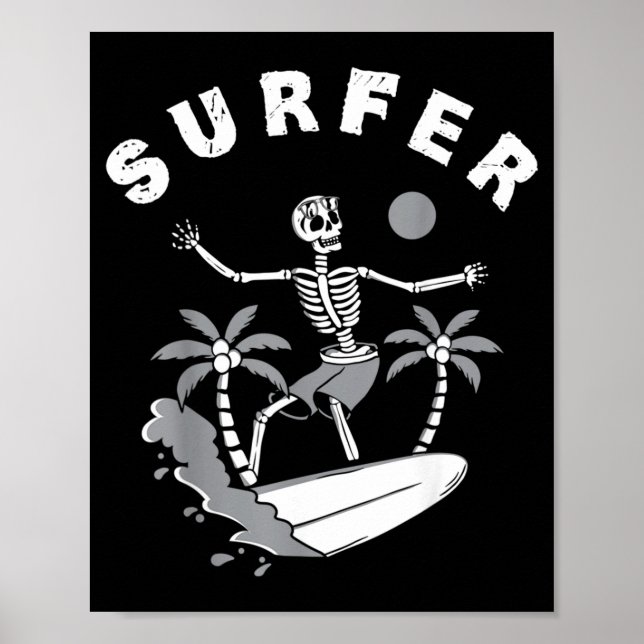 Póster Dichos De Tabla De Surfista Surf Surfing (Frente)