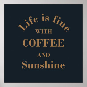 Póster dichos divertidos del café