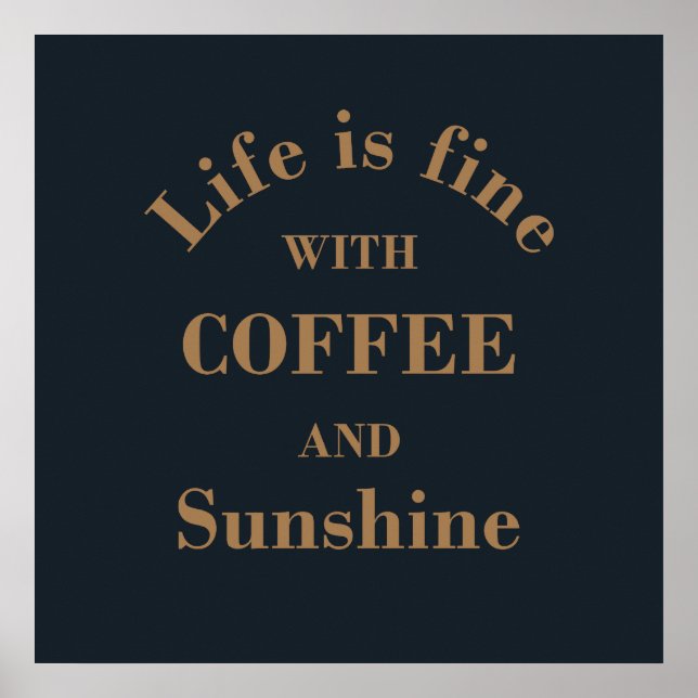 Póster dichos divertidos del café (Frente)
