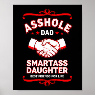 Póster Dichos Divertidos Papá Hija Inteligente Amigos