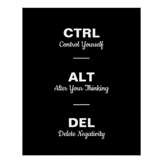 Póster Dichos Motivacionales Ctrl Alt Del Cotización