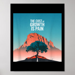 Póster Diciendo Motivacional, El Costo Del Crecimiento Es