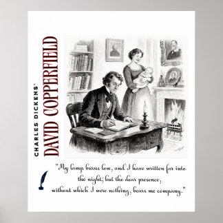 Póster Dickens' David Copperfield Art Quote about Agnes