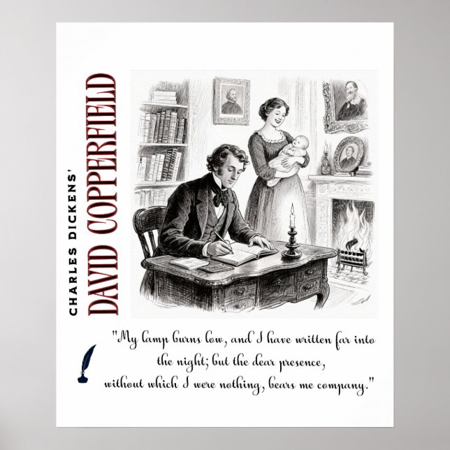 Póster Dickens' David Copperfield Art Quote about Agnes (Frente)