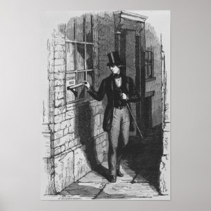 Póster Dickens que coloca su primer literario