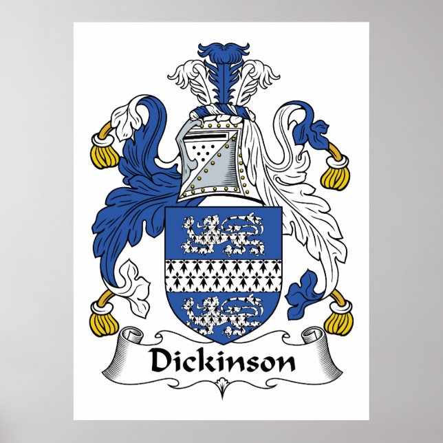 Póster Dickinson Family Crest (Frente)