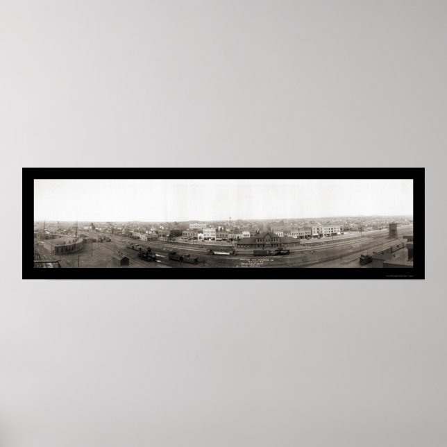 Póster Dickinson North Dakota Foto 1914 (Frente)