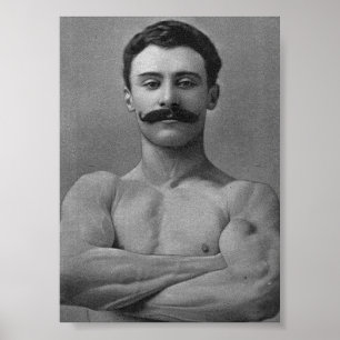 Póster Dictador del Bodybuilder del músculo del vintage