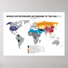Póster Dictaduras mundiales según Estados Unidos