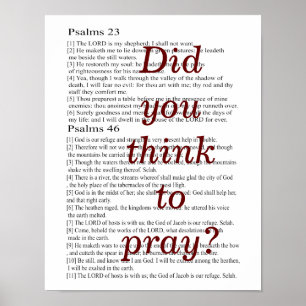 Póster Did you think to pray? poster