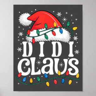 Póster Didi Claus Divertido Xmas Navidad Abuela Fiesta St