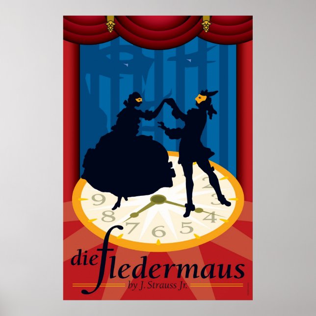 Póster Die Fledermaus, Ópera (Frente)