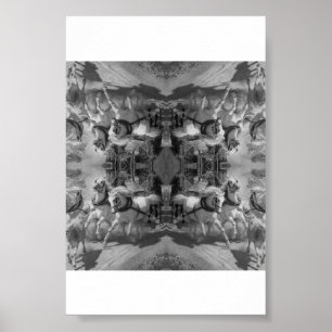 Póster Die Gotthardpost - Rudolf Koller - Horses - Pferde