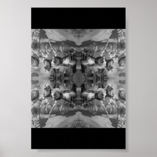 Póster Die Gotthardpost - Rudolf Koller - Horses - Pferde