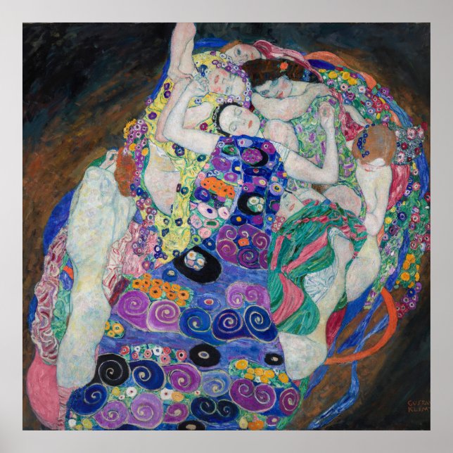 Póster Die Jungfrau (La Virgen) — Gustav Klimt (Frente)