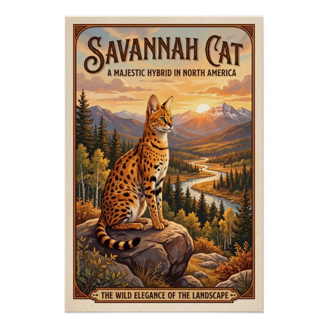 Póster Die Savannah-Katze  (Anverso)