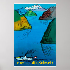 Póster Die Schweiz, Suiza, afiche de viaje