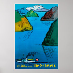 Póster Die Schweiz, Suiza, afiche de viaje