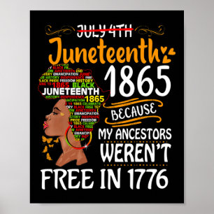 Póster Diecinueve Por Mis Ancestros Melanin Black W