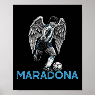 Póster Diego Maradona Desgarra Alas De Ángel D10s Fútbol