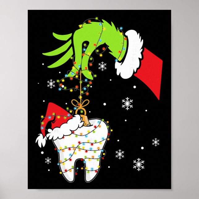 Póster Diente Dentista Dental Dientes Istant Navidad Xmas (Frente)