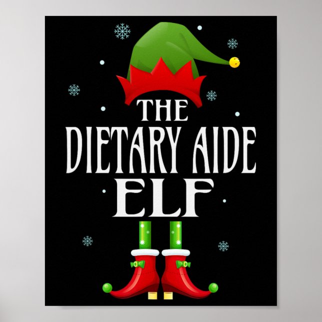 Póster Dieta Aide Elf Xmas Familia divertida que coincide (Frente)