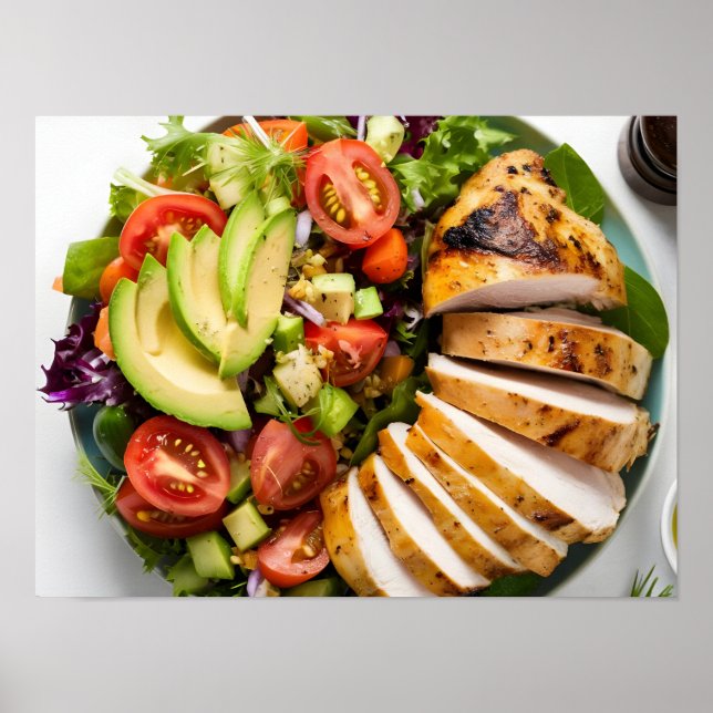 Póster Dieta alimenticia saludable (Frente)