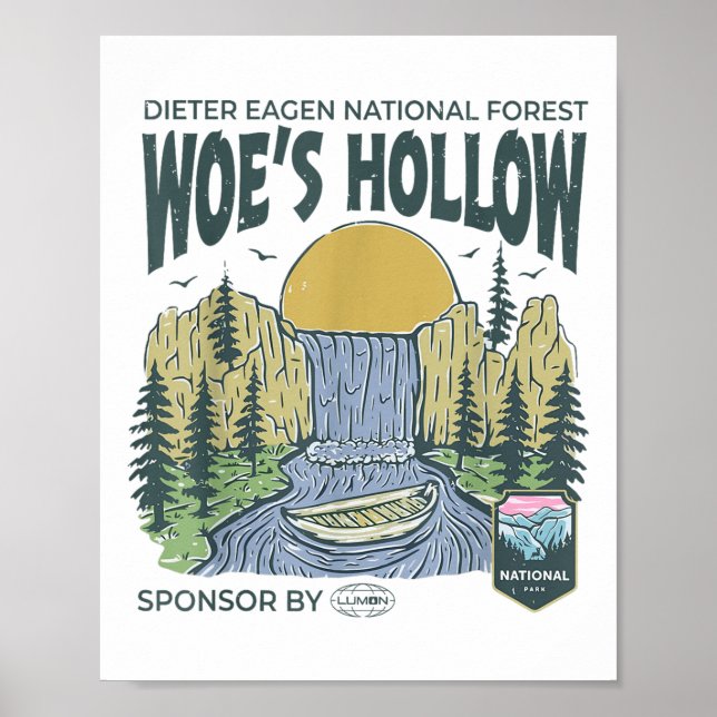 Póster Dieter Eagen National Forest Woes Hollow Senderism (Frente)