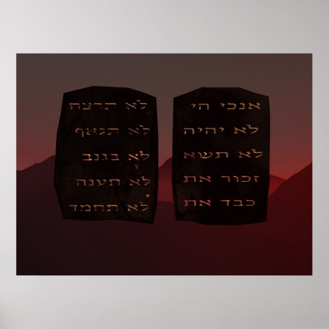 Póster Diez mandamientos (Frente)