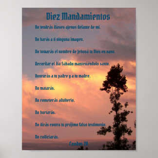Póster Diez Mandamientos - Cielo Poster