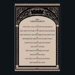 Póster Diez mandamientos sobre pergamino Art Deco<br><div class="desc">Diez mandamientos sobre pergamino Art Deco</div>