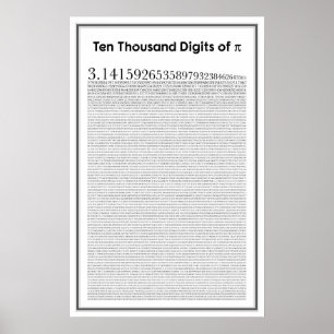 Póster Diez mil dígitos de pi