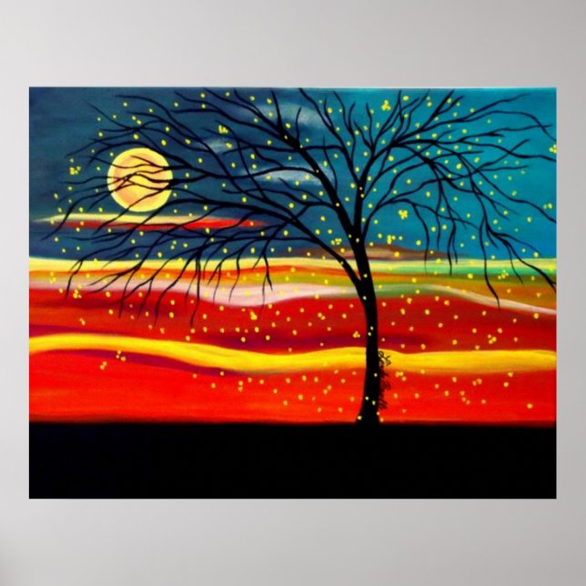 Póster "Diez millones de luciérnagas" por Linda Powell (Frente)