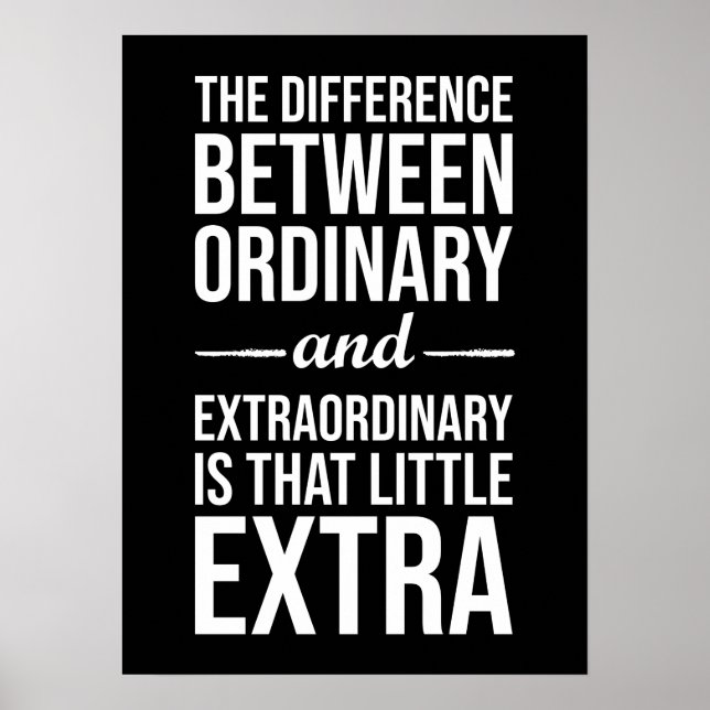 Póster Diferencia entre ordinaria y extraordinaria (Frente)