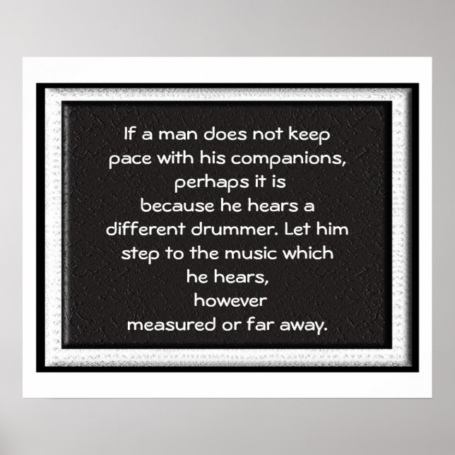 Póster Diferente tambor - Poster de citas (Frente)