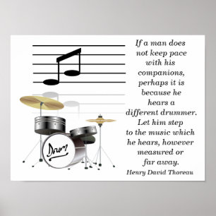 Póster Different quote -Thoreau quote art print