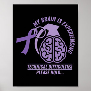 Póster Difícil Conciencia Sobre Epilepsia Y Mi Cerebro Té