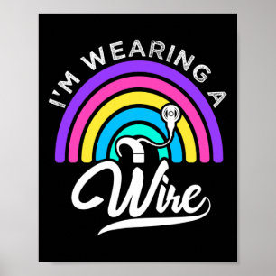 Póster Difícil de escuchar el diseño de alerta y concienc