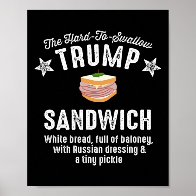 Póster Difícil de tragar para Trump (Frente)